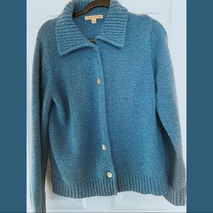 Blue button down sweater